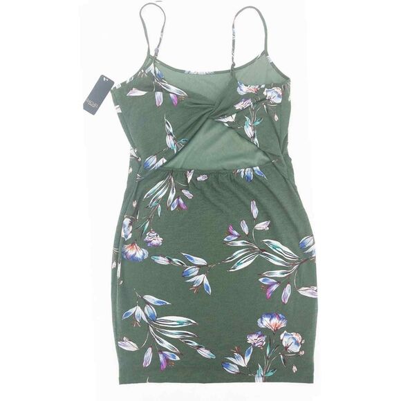 Rachel Roy Women's Lourdes Tropical Floral Twist Back Mini Dress Size Large - Picture 4 of 9